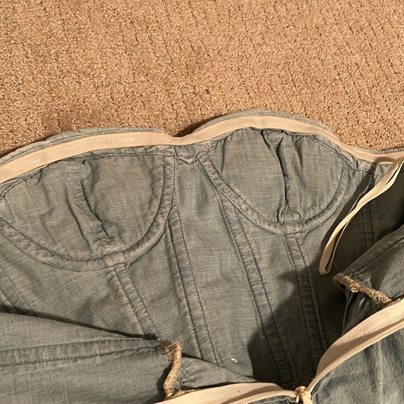 Ralph Lauren Denim Peplum Bustier - Picture 5 of 12